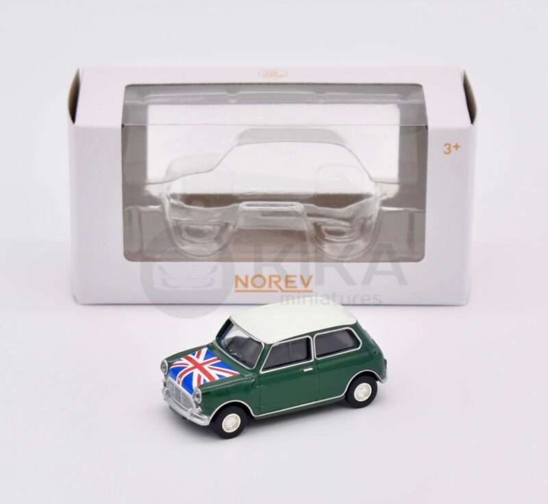 Mini Cooper S Vert avec Drapeau 1964